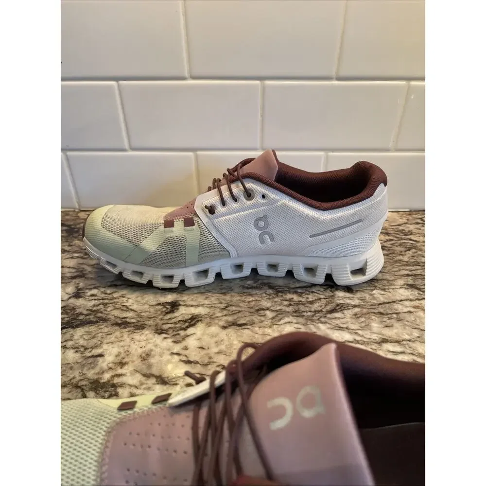 On Cloud Womens 10.5 Running Ice Haze Sneakers Green Purple